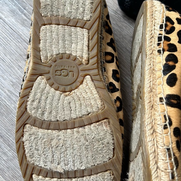 Women's Ugg SANDRINNE CALF HAIR LEOPARD LOAFER - Picture 4 of 13